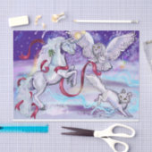 神秘的な冬のユニコーン 薄葉紙 (クラフト)