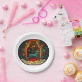 神秘的な冬の雄鹿 ペーパープレート (パーティー)