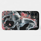 神秘的な冬の馬 アートデザイン 氷点下の馬 Case-Mate iPhoneケース (裏面(横))