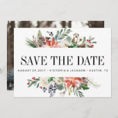 神秘的な冬 |の結婚写真は日付を保存 セーブザデート (正面/裏面)