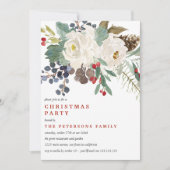 神秘的な冬 |クリスマスパーティー 招待状 (正面)