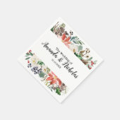 神秘的な冬 |パーソナライズされた結婚s スタンダードカクテルナプキン (角)