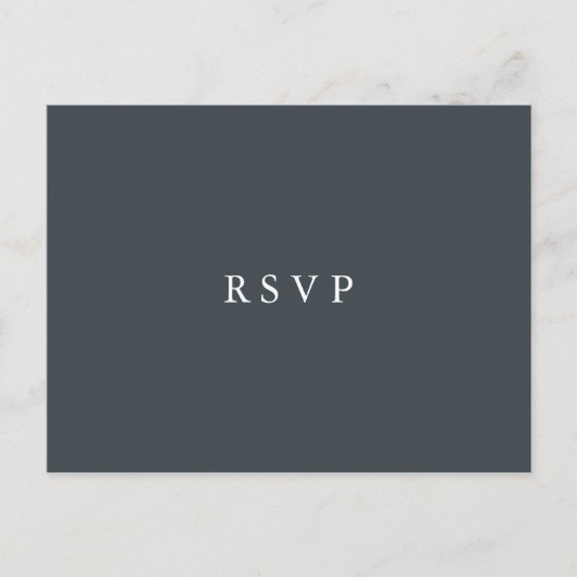 神秘的な冬 |フローラウェディングRSVP食事の選択 インビテーションポストカード (正面)