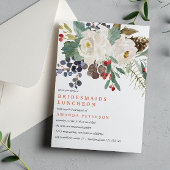 神秘的な冬 |ブリデスメイド・ランチョン結婚ズ 招待状