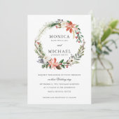 神秘的な冬 |植物学リース結婚ズ 招待状 (スタンド正面)