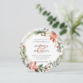 神秘的な冬 |植物学リース結婚ズ 招待状 (スタンド正面)