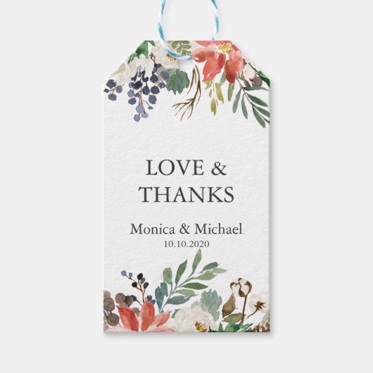 神秘的な冬 |結婚の名前お願い ギフトタグ (正面)