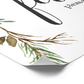 神秘的な冬 |結婚式の引き出物記号 ポスター (角)