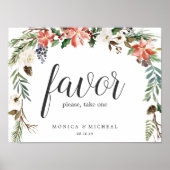 神秘的な冬 |結婚式の引き出物記号 ポスター (正面)