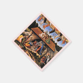 神秘的な出生絵画ズバイボッティチェリ スタンダードカクテルナプキン (角)