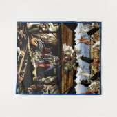 神秘的な出生: Botticelliによる油絵 タペストリー (正面(横))