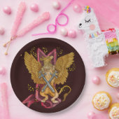 神秘的な刀剣のグリフィン ペーパープレート (パーティー)