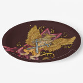 神秘的な刀剣のグリフィン ペーパープレート (アングル)