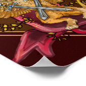 神秘的な刀剣のグリフィン ポスター (角)