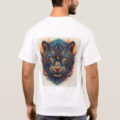神秘的な効果が魅力的なコズミック レオパードの肖像 Tシャツ (裏面)