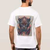 神秘的な効果が魅力的なコズミック レオパードの肖像 Tシャツ (裏面)