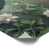 神秘的な北極のキツネの壁画 | 魅惑の森 ポスター (角)