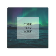 神秘的な北極の空 – 編集可能な文字ボックスのためのあなたのw