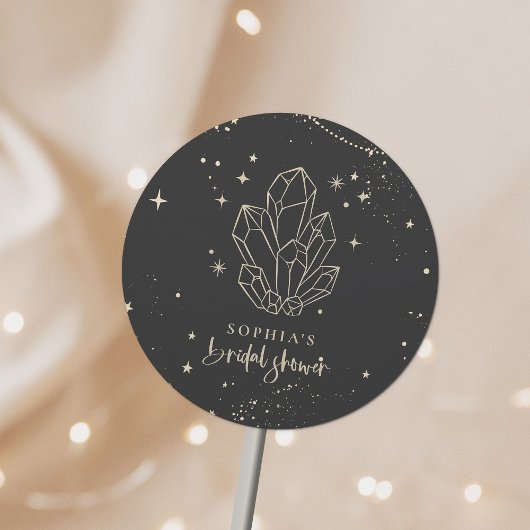 神秘的な十二星座タロット天体ブライダルシャワー ラウンドシール
