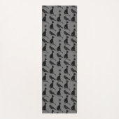 神秘的な占星術ブラックキャットレイヴン星 ヨガマット (正面)