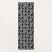 神秘的な占星術ブラックキャットレイヴン星 ヨガマット (裏面)