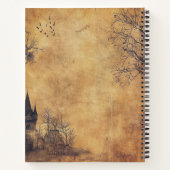 神秘的な古いファッションドヴィンテージノートテンプレート ノートブック (裏面)