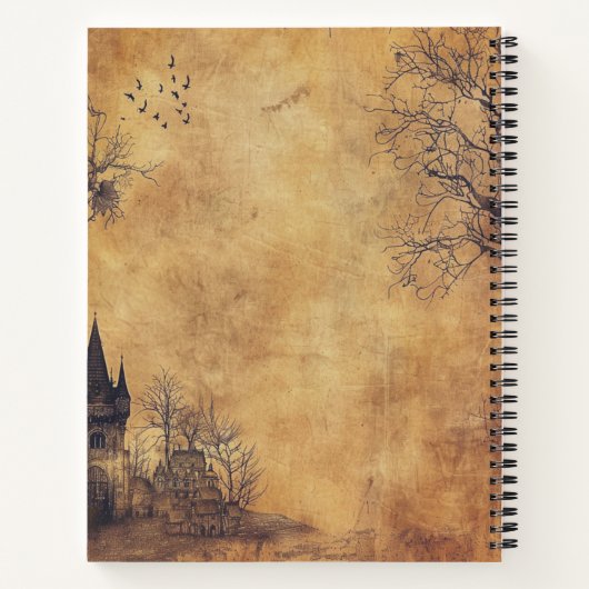 神秘的な古いファッションドヴィンテージノートテンプレート ノートブック (裏面)