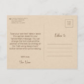 神秘的な古いファッションドヴィンテージノートテンプレート ポストカード (裏面)