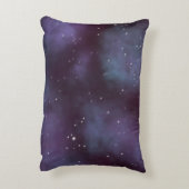 神秘的な埃っぽいバイオレット銀河系装飾用クッション アクセントクッション (裏面(縦))