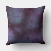 神秘的な埃っぽいバイオレット銀河系 クッション (裏面)