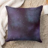 神秘的な埃っぽいバイオレット銀河系 クッション (ブランケット)