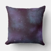 神秘的な埃っぽいバイオレット銀河系 クッション (正面)