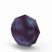 神秘的な埃っぽいバイオレット銀河系 フォトブロック (右)