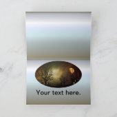 神秘的な城とのハロウィン場面 カード (内部)