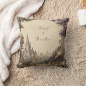 神秘的な城林結婚の クッション (ブランケット)