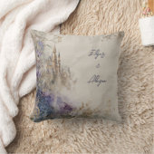 神秘的な城魅惑の森結婚の クッション (ブランケット)