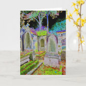 神秘的な墓地 – カー空白のド カード (黄色い花)