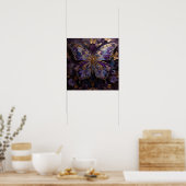 神秘的な変態 – 3Dバタフライモダンアート ポスター (キッチン)