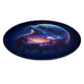 神秘的な夕日の風景が広がるワシ カッティングボード (角)