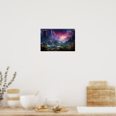 神秘的な夕暮れファンタジー風景ポスター ポスター (キッチン)