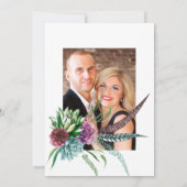 神秘的な多肉性ボヘミアン結婚ズ 招待状 (裏面)