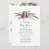 神秘的な多肉植物がブライダルや赤ちゃんシャワーでドライブ 招待状 (正面/裏面)