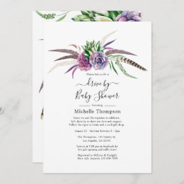 神秘的な多肉植物がブライダルや赤ちゃんシャワーでドライブ 招待状