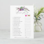 神秘的な多肉植物のブライダルシャワーゲーム 招待状 (スタンド正面)