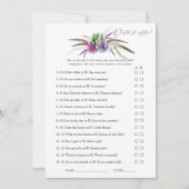 神秘的な多肉植物のブライダルシャワーゲーム 招待状 (正面)