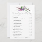 神秘的な多肉植物のブライダルシャワーゲーム 招待状 (正面)