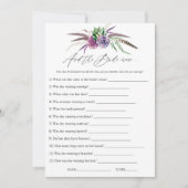 神秘的な多肉植物のブライダルシャワーゲーム 招待状 (正面)