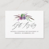 神秘的な多肉植物のブライダルシャワーディスプレイシャワー エンクロージャーカード (正面)