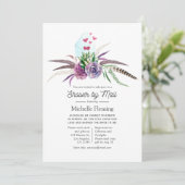 神秘的な多肉植物ブライダルシャワーバイメール 招待状 (スタンド正面)