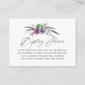 神秘的な多肉類ブライダルシャワーディスプレイシャワー エンクロージャーカード (正面)